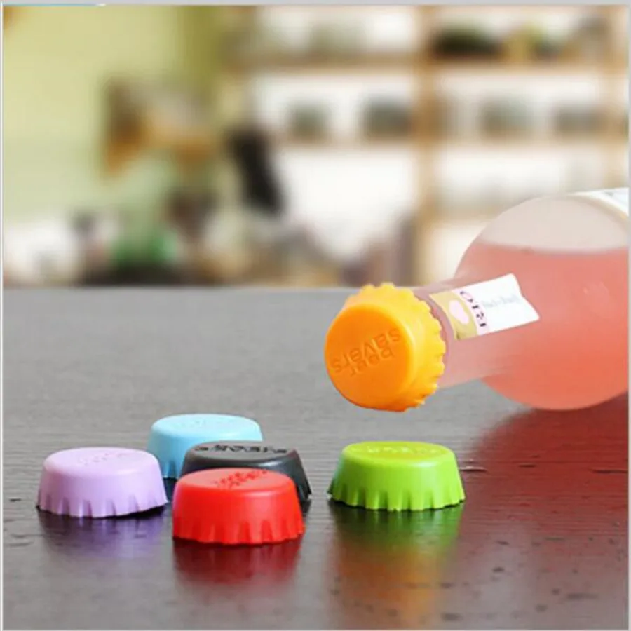 

6 pcs/set Kitchen multicolor Silicone Button Beer Wine Cork Stopper Plug Bottle Cap Cover Perfect Home Kitchen Tools