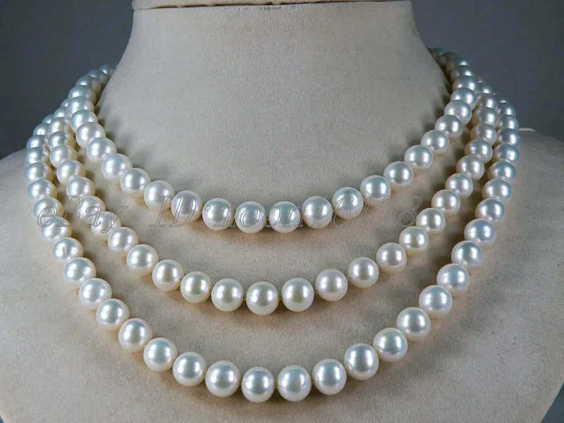 

>>> >>>7-7.5mm White AAA Grade Akoya Pearl Long Necklace 48