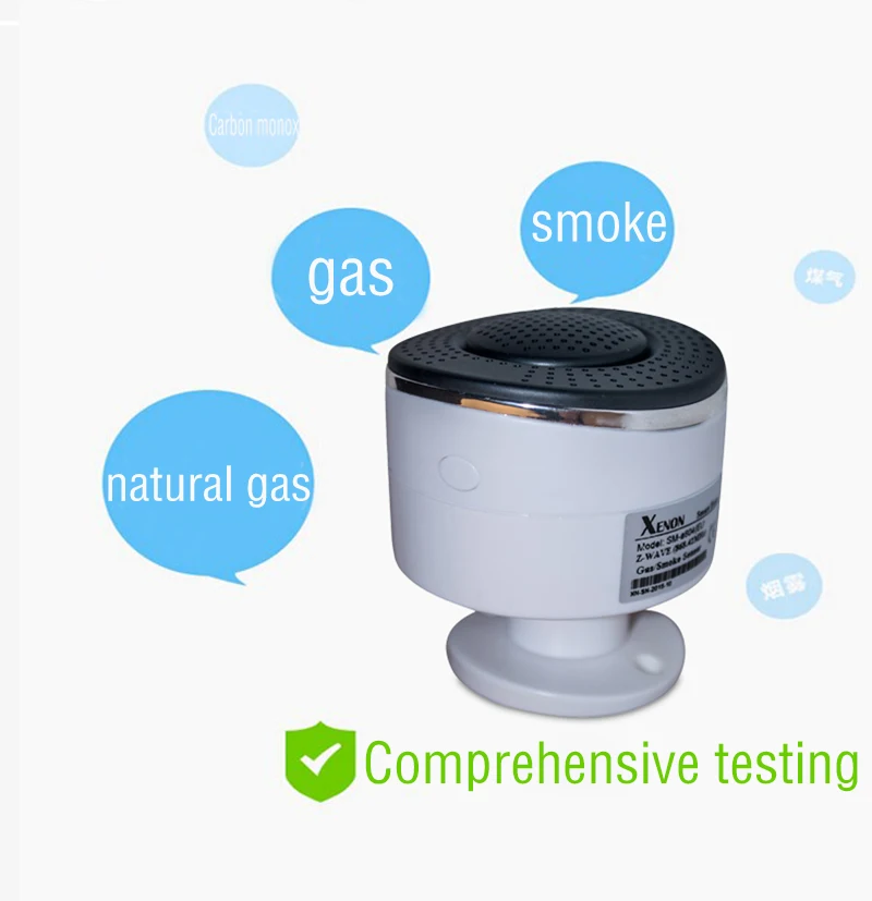 Free shipping, Promotion Wireless/wired Z WAVE Gas/Smoke Alarm Sensor 868. 42MHZ alarm sensor on