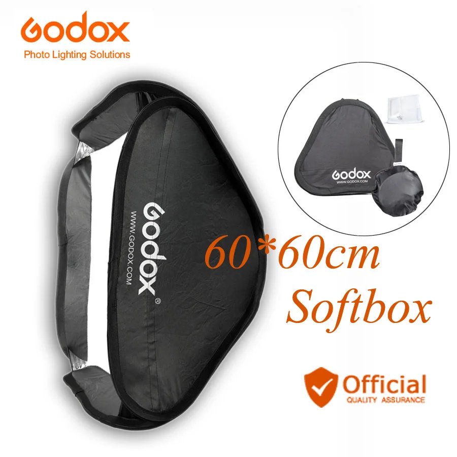 Godox 60x60 см flash Софтбоксы комплект с S-Тип кронштейн Боуэн держатель для Камера Аксессуары для фотостудий для canion Nikon Sony Камера