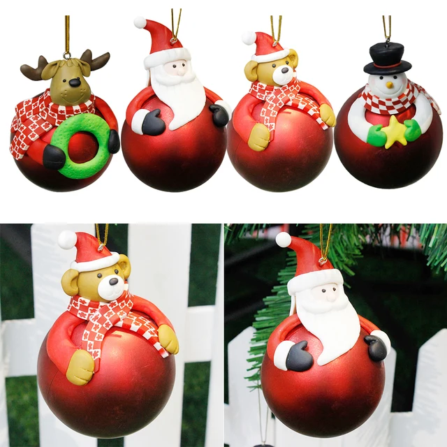 doll toy christmas tree decoration christmas polymer clay ball santa claus festival party home baubles new - Santa Claus Christmas Decorations doll toy christmas tree decoration christmas polymer clay ball santa claus festival party home baubles new - Santa Claus Christmas Decorations