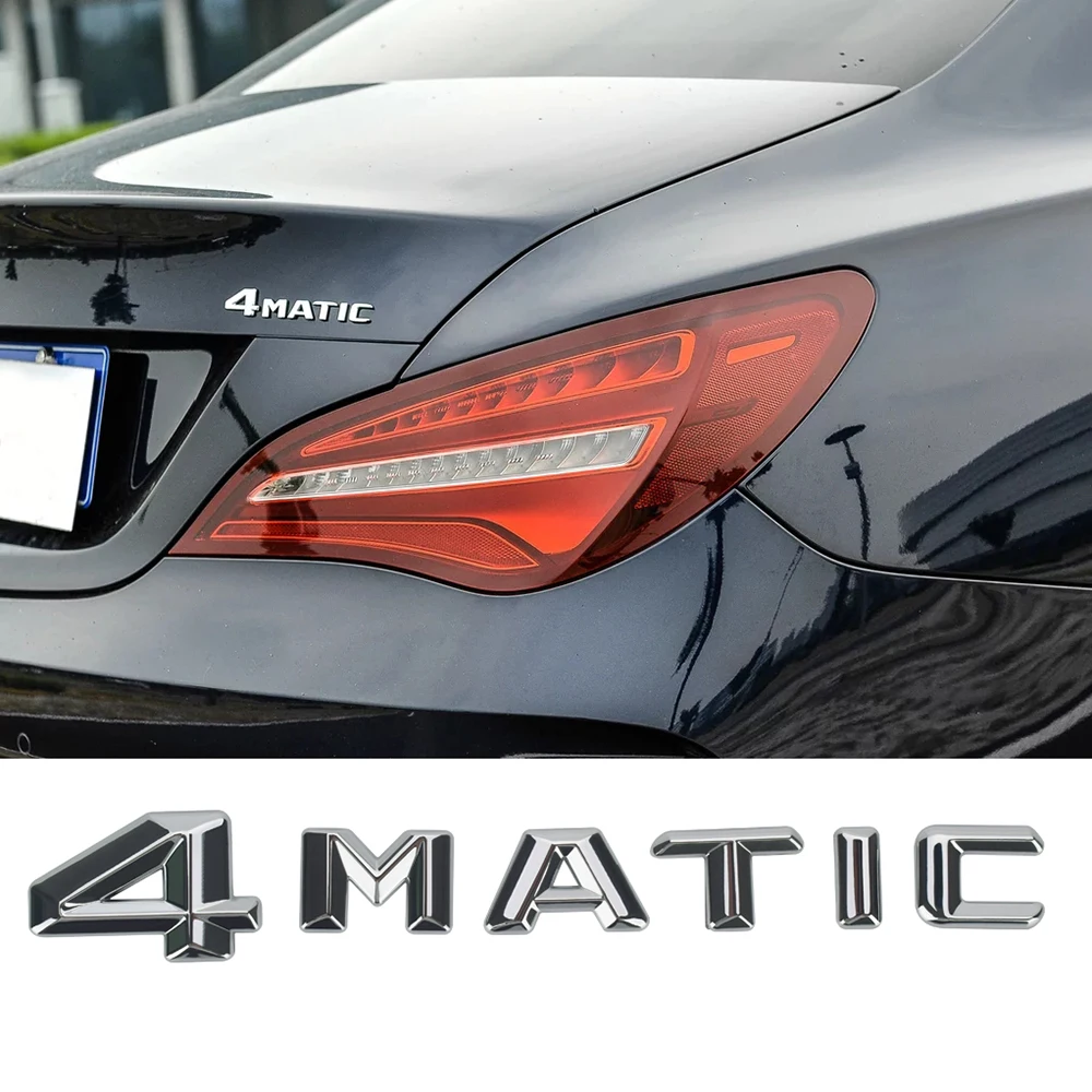 4 MATIC Письма Количество Стикеры 3D автомобиля задний багажник знак герба Наклейка