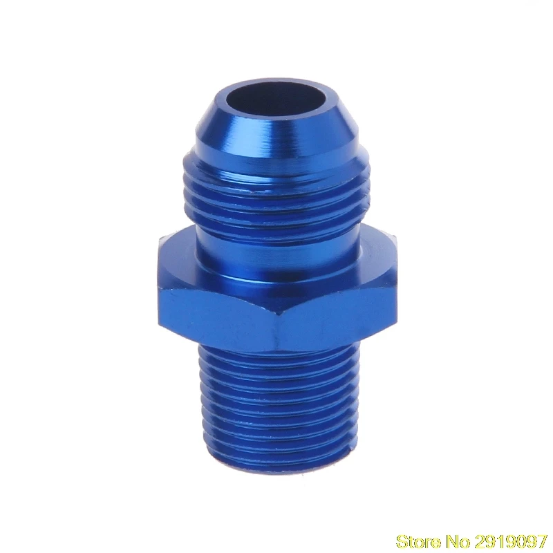

New Arrive 1X Male AN8 To 3/8'' NPT Thread Aluminum Straight Adapter Pipe Fuel Oil Fitting Drop Shipping Support