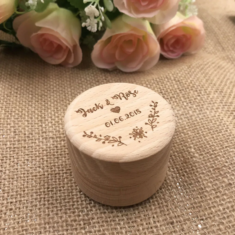 Personalized Wedding  Valentines Engagement Wooden Ring Bearer Box,Custom wedding Ring Box, Customized Wedding Gifts holder box3
