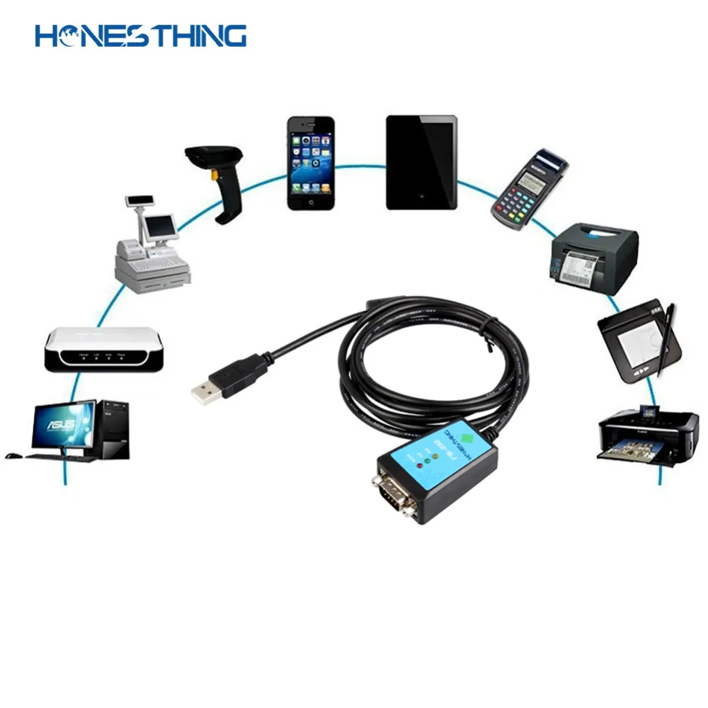 HonesThing USB 2.0 to Serial (9-Pin) DB-9 RS-232 Converter Cable,Serial Converter with Magnetic Ring [FTDI Chipset] 5.9 Feet 4