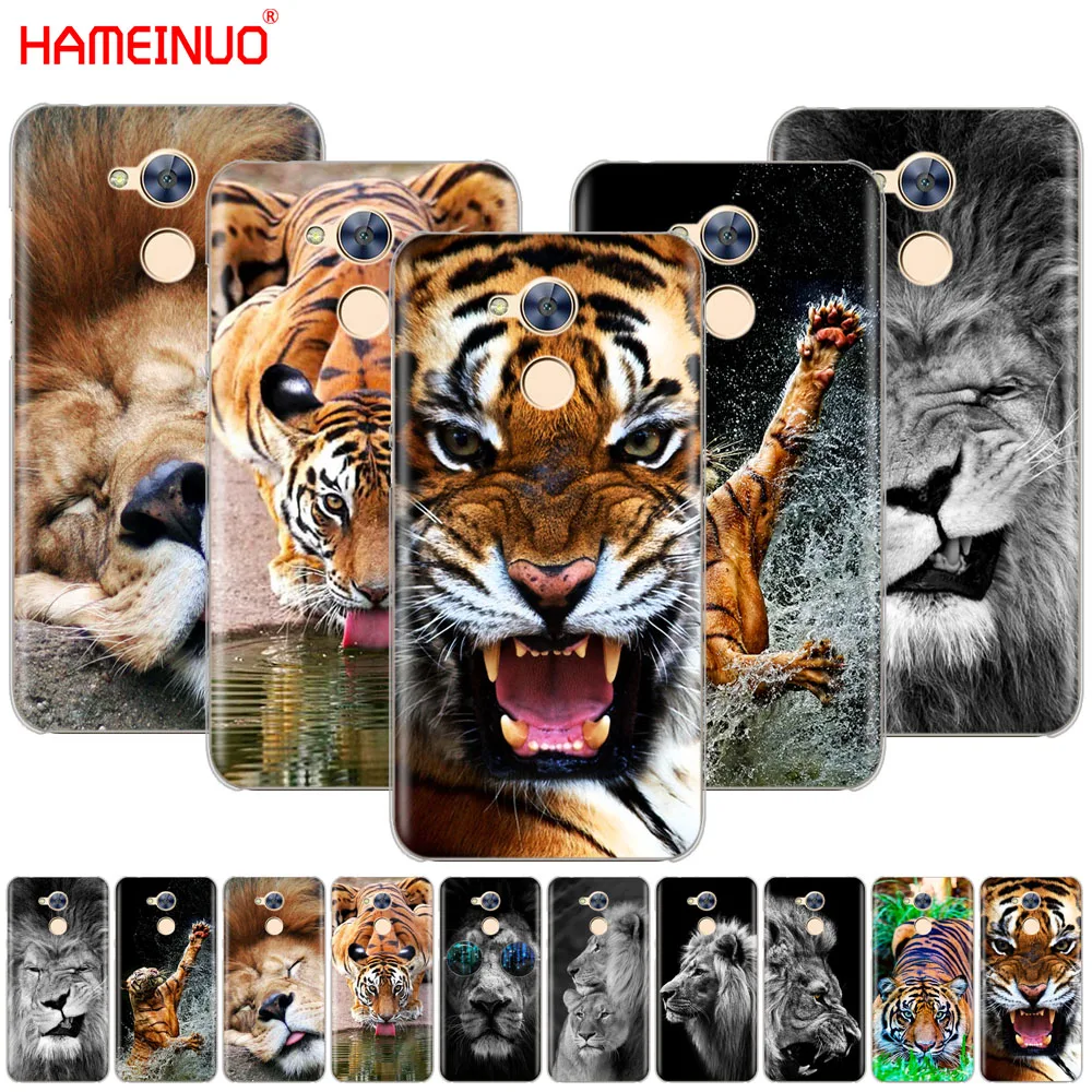

HAMEINUO Lion tiger Fashion Lovely Animal Cover phone Case for Huawei Honor 10 V10 4A 5A 6A 7A 6C 6X 7X 8 9 LITE