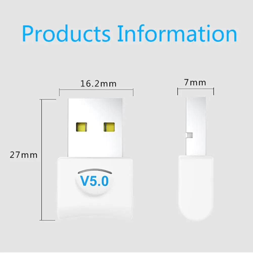 USB Bluetooth адаптер для компьютера 5.0USB Настольный беспроводной WiFi Аудио приемник
