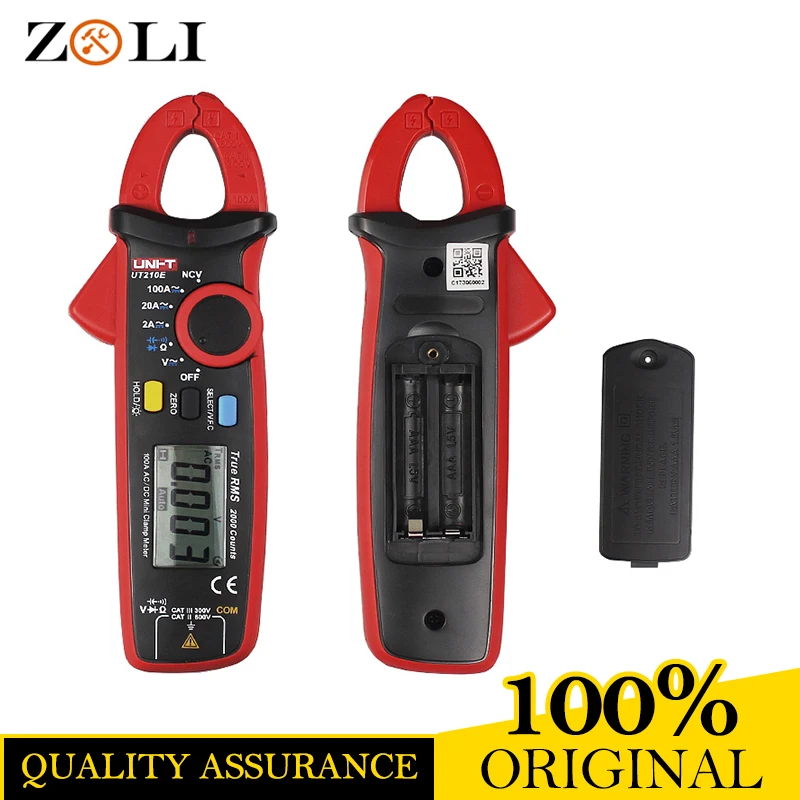 

UNI-T UT210A UT210B UT210C UT210D UT210E True RMS Mini Digital Clamp Meters AC/DC Current Voltage Auto Range VFC Capacitance