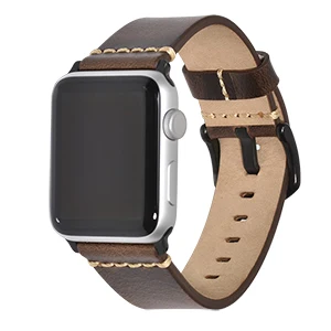 Crazy Horse Genuine Leather Watchband for Apple Watch Band 42mm 44mm Series 1/2/3/4  iWatch band Straps