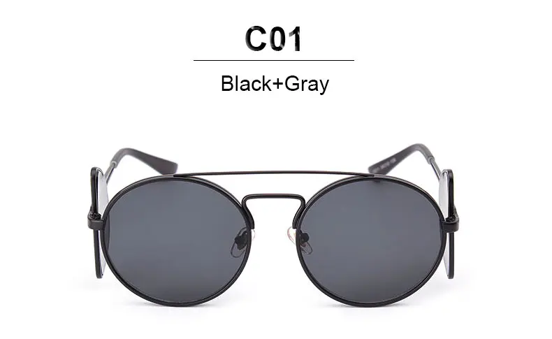 Странный хиппи дизайн Мода года Для женщин солнцезащитные очки Англия Для мужчин Роман круглым UV400 зеркало женские солнцезащитные очки магазин онлайн - Цвет линз: YD32 Black Gray