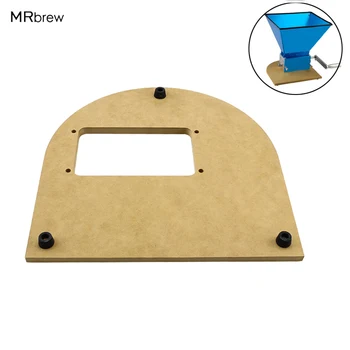 

Wooden Base Board for Stainless 3 rollers Home brewing Barley Grinder Crusher Malt Grain Mill with 4Pcs M6 Screws New Hot