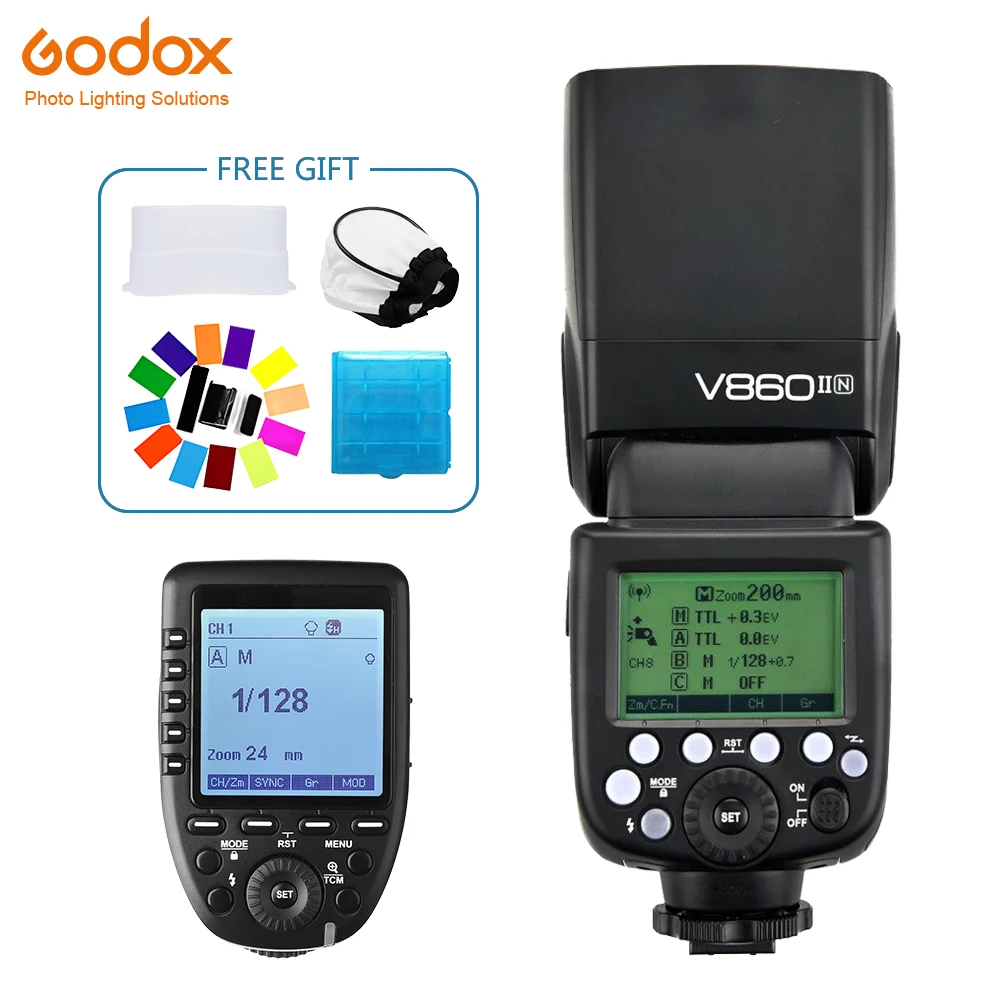 Godox Ving V860II N Вспышка Speedlite 2 4G GN60 TTL + Xpro Беспроводная ТРИГГЕРНАЯ вспышка для камеры