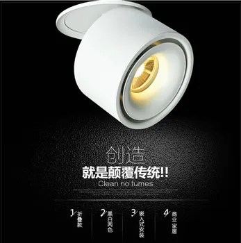 

Dimmable COB 20W 15W LED Downlights Surface Mounted Spotlight LED Lighting Angle-adjustable+AC110/220V Driver Warm White 10pcs
