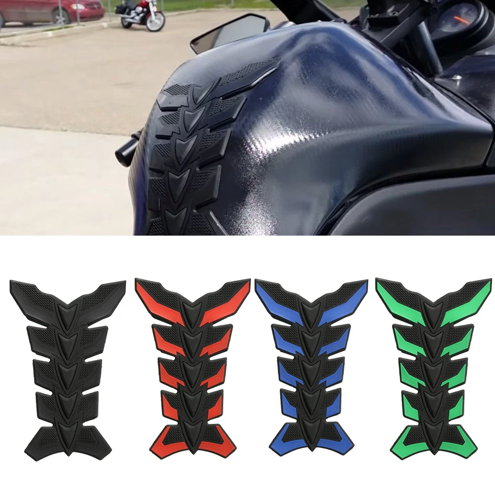 

20*14*1cm 3D Anti-scratch Motorcycle Tank Pad Rubber Gas Fuel Oil Tank Pad Universal Protection Decal Sticker