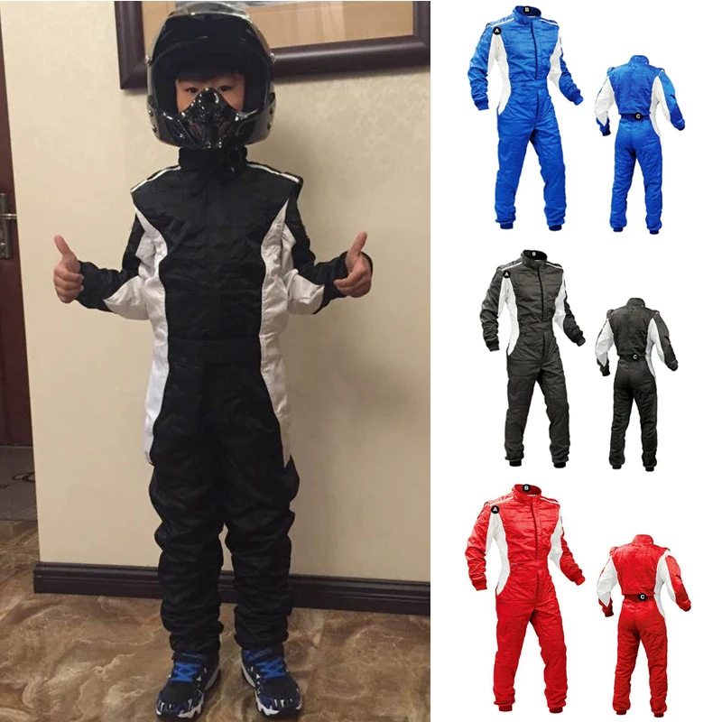 

GPFORTYSIX Two Layer Waterproof Kids Karting Suit Car Children Motorcycle Racing Club Exercise Clothing Overalls Stig Suit Moto