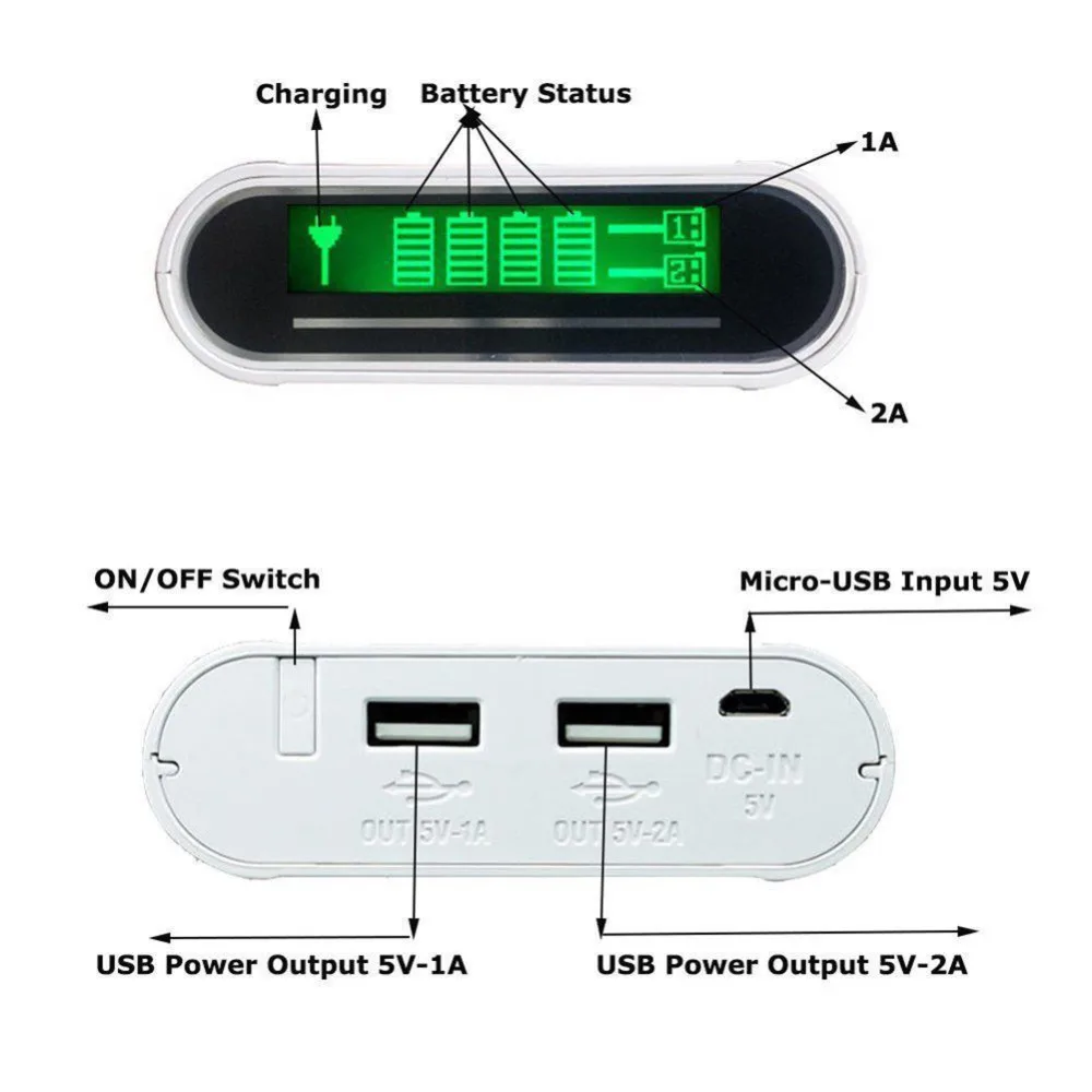 TOMO M4 Smart power charger power Bank чехол 4X18650 литий-ионный аккумулятор портативный DIY power bank box зарядное устройство для аккумулятора 18650