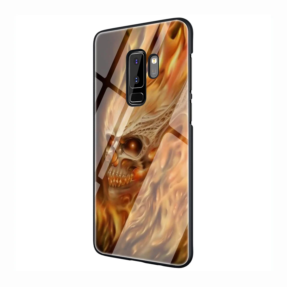 Мрачный смерть с косой Скелет закаленное Стекло чехол для телефона для samsung Galaxy S7 край S8 S9 S10 Note 8, 9, 10, плюс A10 20 30 40 50 60 70 - Цвет: G7