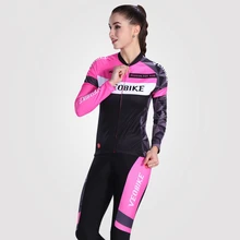 VEOBIKE 2017 Cycling Jersey Women Bicycle Jersey Jacket Cycling Clothing Sets MTB Bike Clothes Jersey Set for Girls