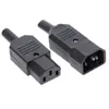 IEC320 C14 C13 Electrical AC Socket 3 Female Male Inlet Plug Connector 3pin Socket Mount ► Photo 2/6