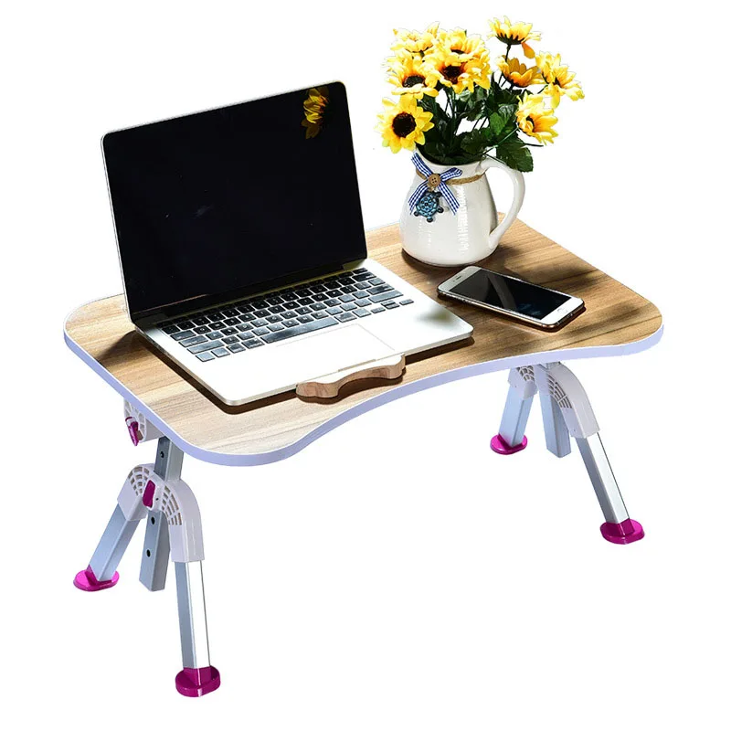 

Adjustable Laptop Desk Bed Desk Lifted Folding Computer Desk Students Dormitory Small Table Desktop 300 Degrees Rotating Table
