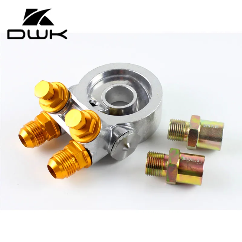 

DWK Universal Oil Filter Cooler Adapter Kits GREX style thermostat open from 70-85deg