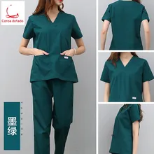Ручная стирка одежды сплит костюм с коротким рукавом Одежда для медсестры с длинными рукавами хирургическая чистая тканевая мочалка ручная одежда