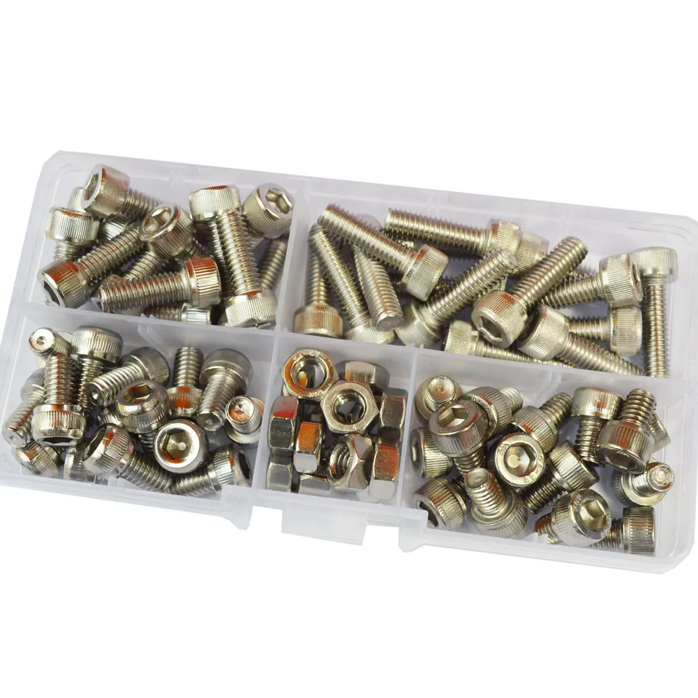 

Hex Socket Head Cap Screw Nut Thread Metric Machine Hexagon Allen Bolt Assortment Kit Set 304 Stainless Steel M6