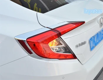 

Lapetus For Honda Civic 2016 2017 Sedan ABS Chrome Rear Tail Lights Eyelid Eyebrow Decoration Frame Cover Trim 4 Pcs