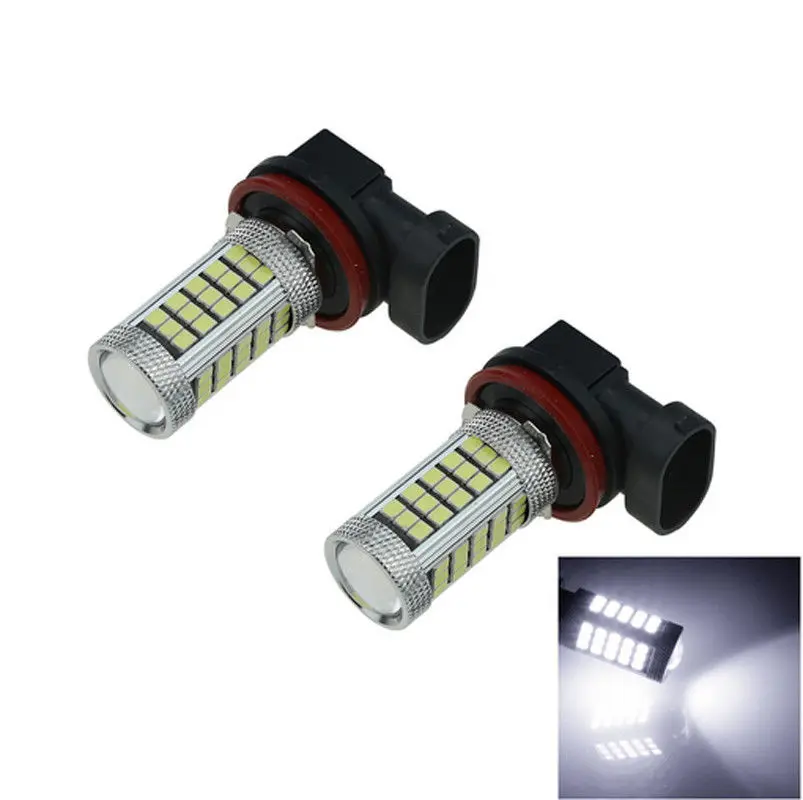 2X63 SMD H8 H11 H9 66 2835 Светодиодные фары проектор туман/вождение лампа бампера белый 30 Вт