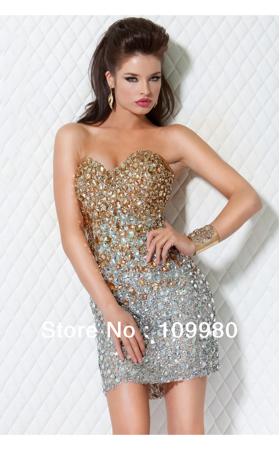 diamond cocktail dress