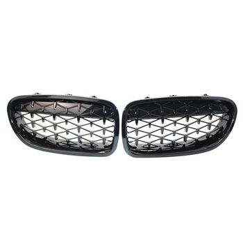 

1 Pair 5 Series F10 Diamond Grille Meteor Style Front Black Edge Bumper Grill Car Styling for Bmw F10 F18 520I 523I 525I 530I