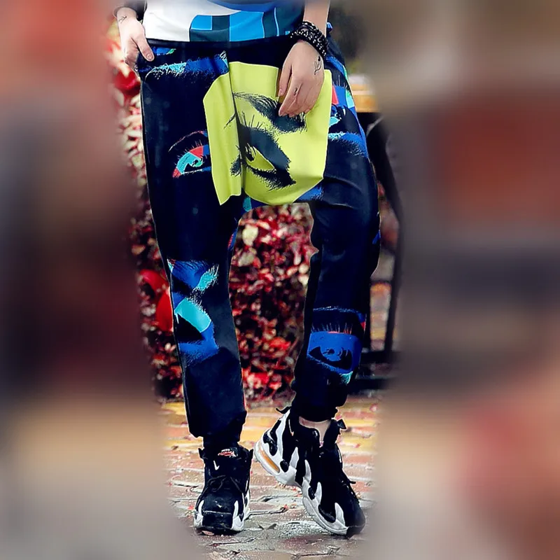Брюки женские повседневные в стиле хип хоп с принтом глаз|women pants|women plus pantswomens pants |