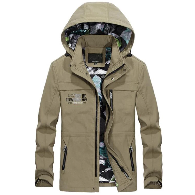 

Jacket Men Spring Autumn Casual Outerwear Mens Windbreaker Waterproof Hooded Military Jackets jaqueta masculino Brand Clothing