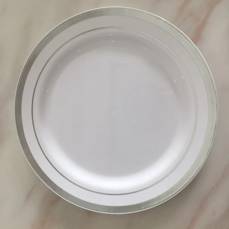 6.5 inches Disposable Plastic Plate Eco Friendly Bronze