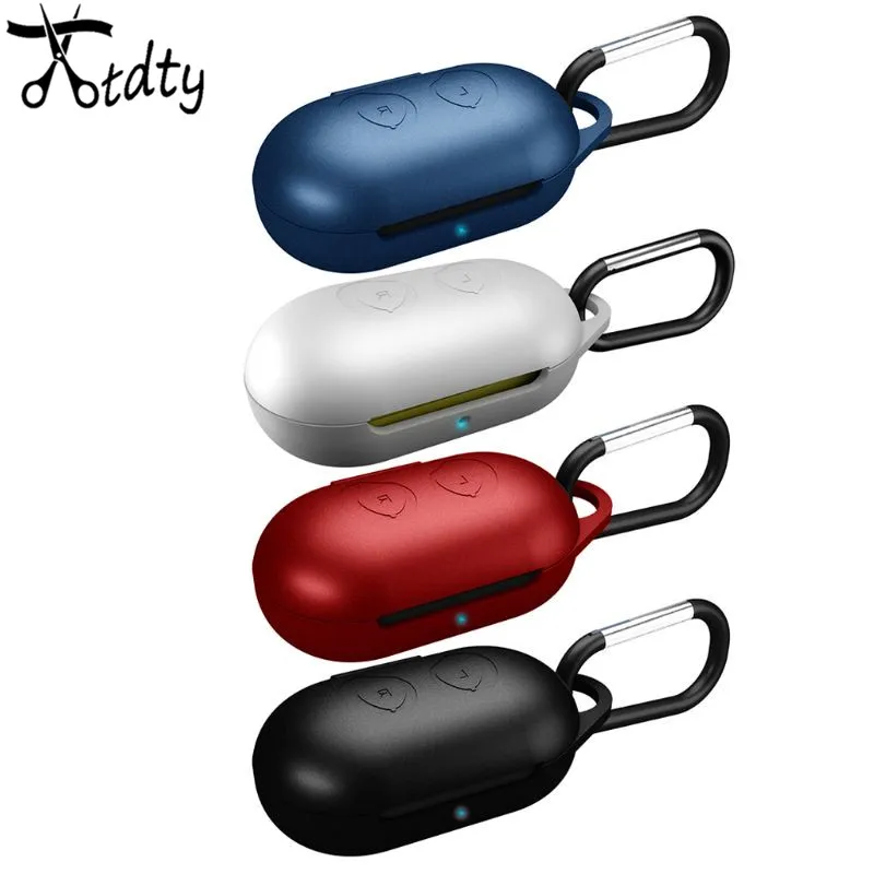 

OOTDTY Clamshell Opening Anti-shock Flexible Silicone Comprehensive Protective Case Full Cover for Samsung Galaxy Buds