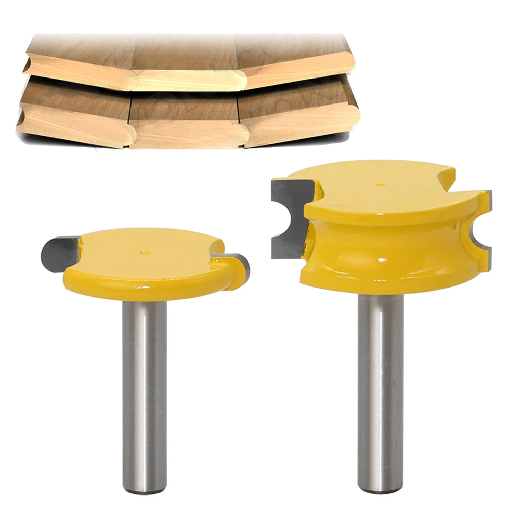 

2Pcs/Set 8MM Shank Canoe Flute and Bead Router Bit Set Woodworking Tungsten Cobalt Alloy Wood Tenon Milling Cutter Bits Tools