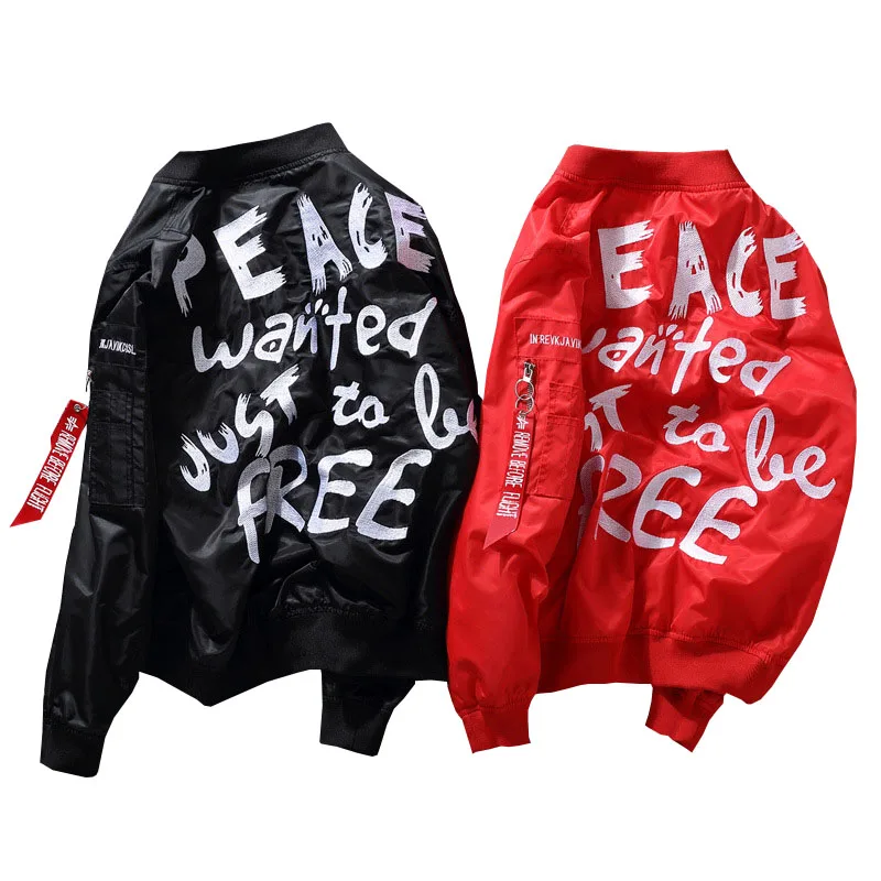 Zogaa Mens Jackets And Coats Hip Hop Jacket Men Clothes Cotton Embroidery Peace Jacket Zipper Coat Men Bomber Streetwear Jacket