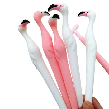 

Creative Cute Cartoon Gel Pen Flamingo Soft Plastic Pen 0.5mm Black Pen Children'S Stationery Reward Gift 2pc (Random Color)
