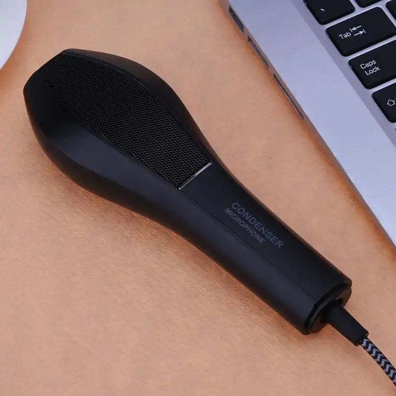 USB проводной конденсаторный микрофон Черный Дизайн Таблица Топы корректирующие настольный компьютер микрофон с штатив Стенд для трансляции Запись