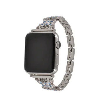 

Luxury Diamond Small Butterfly Smart Watch Strap For Apple Watch 3/2/1 38/42MM Stainless Steel Metal Chain Belt Bracelet Band