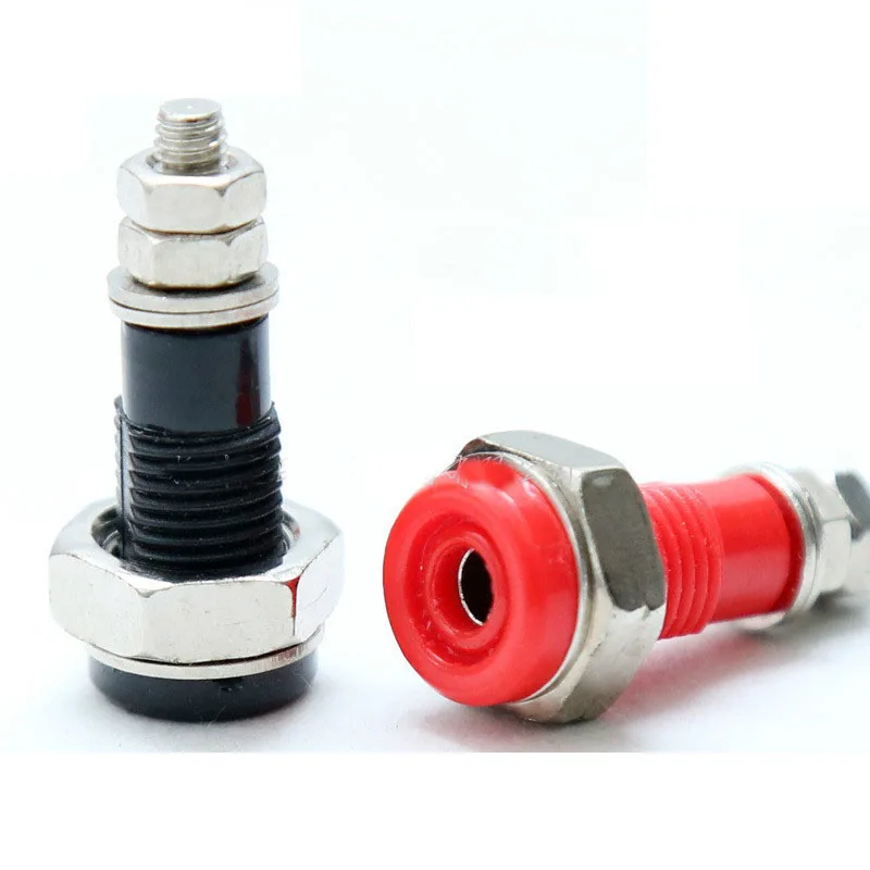 M4*30mm Wiring Terminal 30a Copper Panel Opening 8mm Connector Red And Black 4mm Terminals