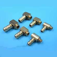 4PC Gasoline M4 M5 M6 Copper Water Nozzle 90 Degree L Type Oil Fuel Water Nipple