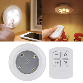 

IKVVT 6 LED Wireless Puck Bright White Warm White Lights Remote Control Home