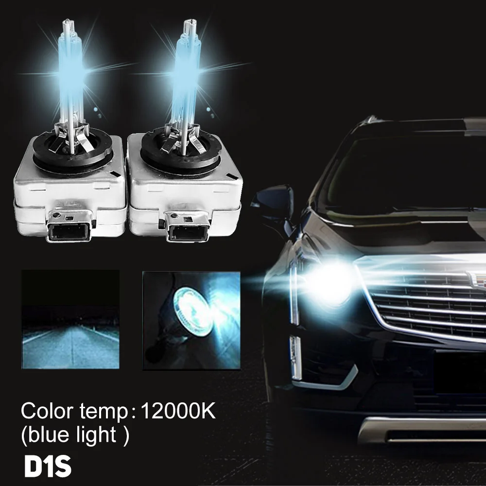 Комплект из 2 предметов D1S Ксеноновые фары лампы 35 Вт HID ксеноновая лампа фары для авто замена лампы освещения 4300 K 6000 K 8000 K 10000 K 12000 K