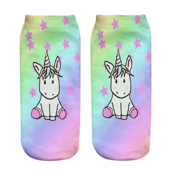 

sitting unicorn star print children socks dropship