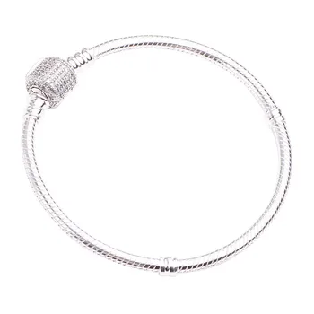 

Couqcy Classic Silver Color Basic Chain With Blue Snake Clasp fit Charm Bracelets & Necklaces Fashion Jewelry