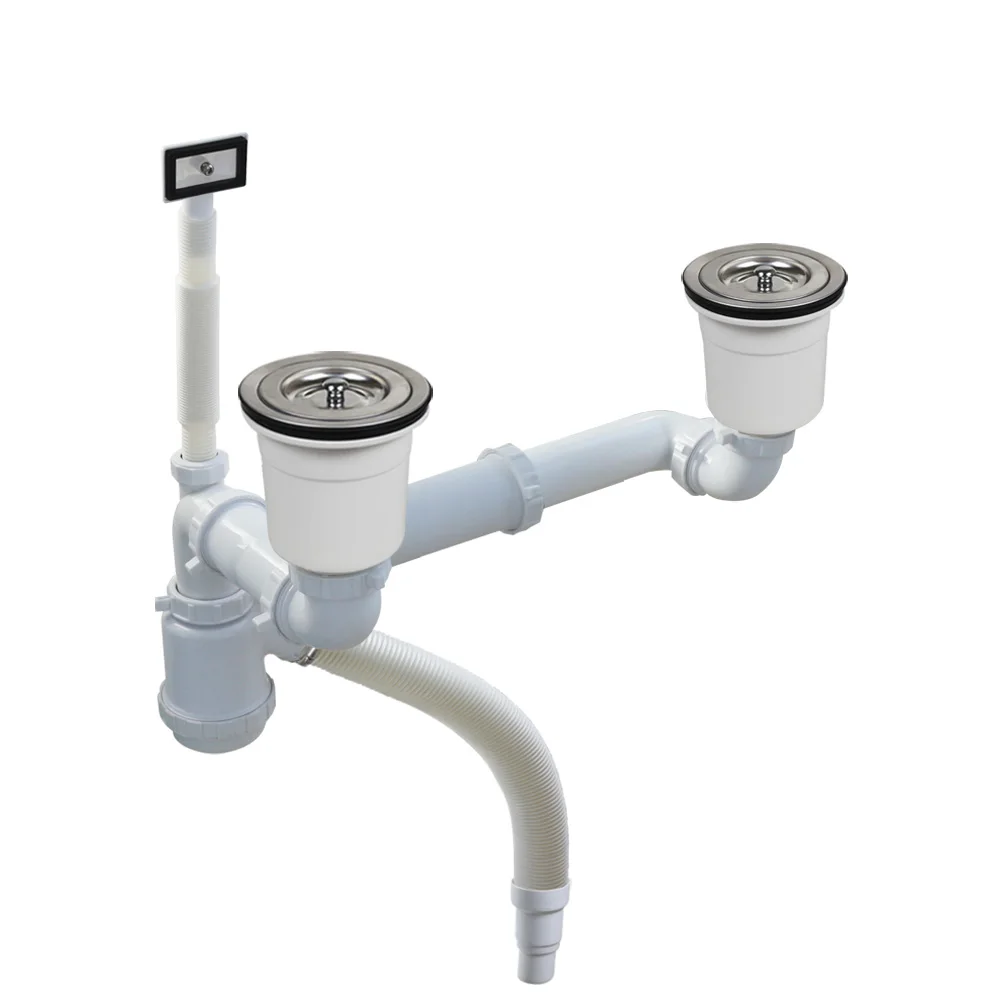 Buy Talea Double Sink Drain Pipe Plastic Flexible