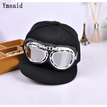 

2019 Fashion Children Hip Hop Baseball Cap Summer Sun Hat Cartoon Large Glasses Boy Girl snapback Parent-child Hat