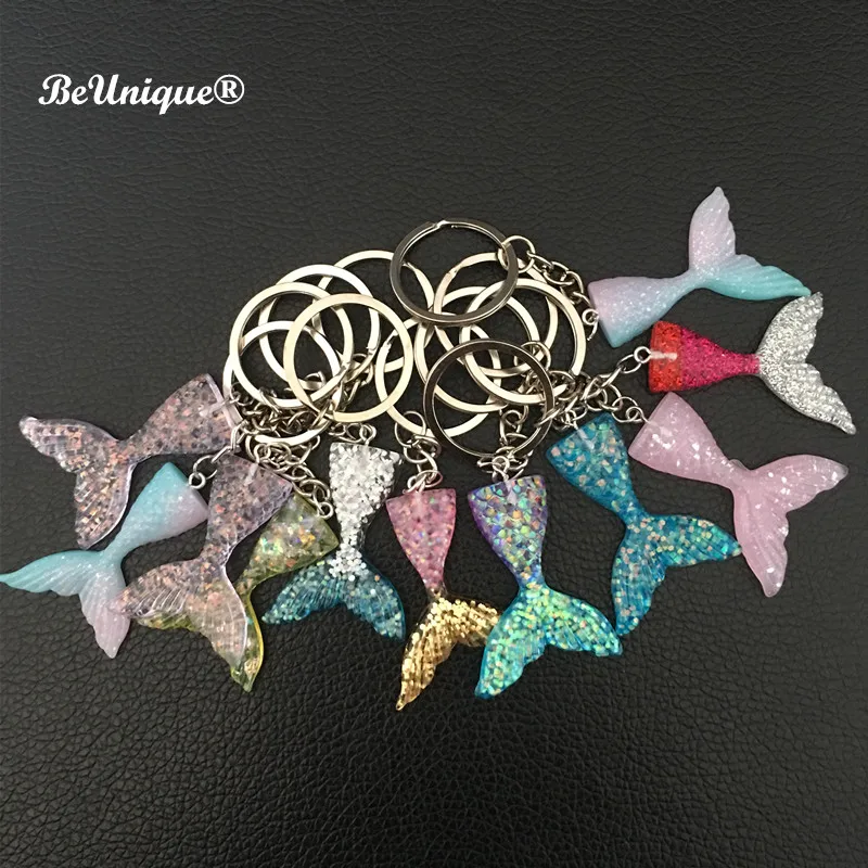 Креативный брелок для ключей «русалка», цветной Кристальный брелок с морским хвостом, держатель для ключей, сумка для девочек, подвеска украшения подарки