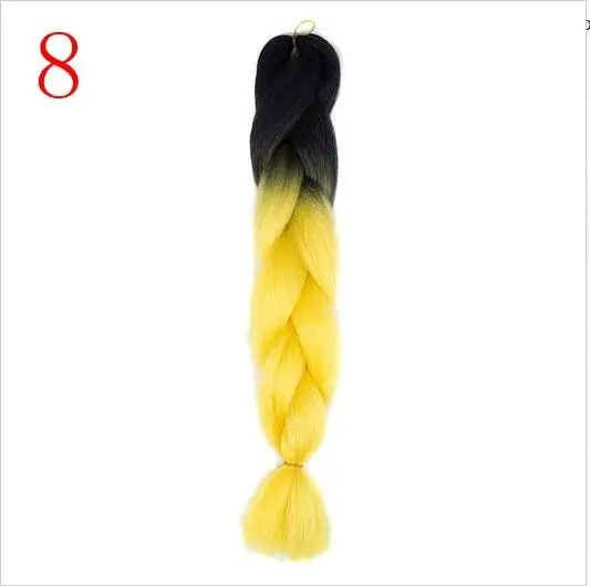 LISI HAIR Jumbo Braids Ombre long Synthetic Braiding Hair Blonde Pink Blue Grey multiple colour 100g 24 inches - Цвет: T4/27/30